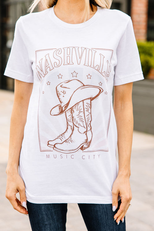 NASHVILLE Graphic Short Sleeve Round Neck Tee