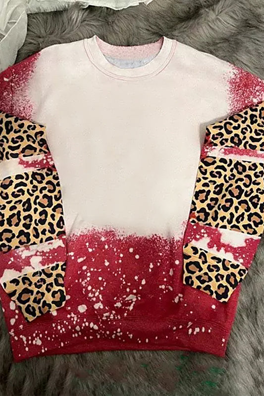 Tie-Dye Leopard Long Sleeve Top