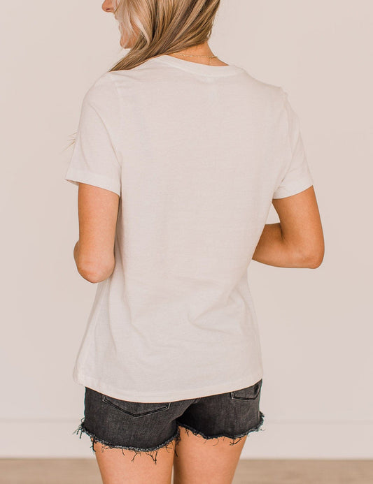 White Beach Bum Graphic Tee