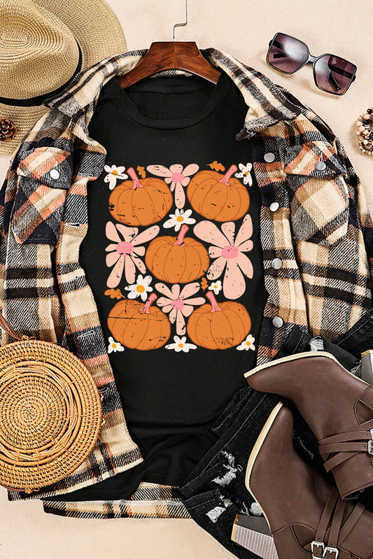 Pumpkin Flower Square Graphic Tee