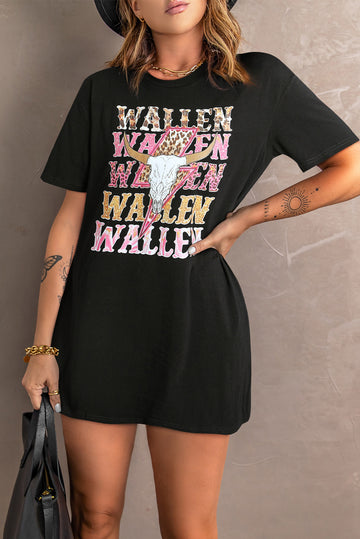 WALLEN Cowskull Graphic Oversized Tee