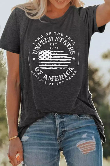 United States Of America Flag Graphic T-Shirt