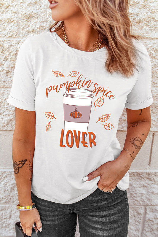 White Pumpkin Spice Lover Graphic Tee