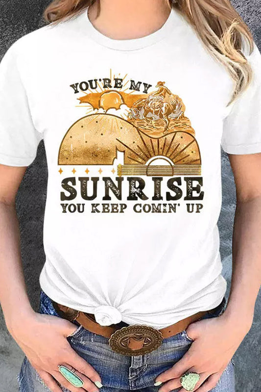 Youre My Sunrise Graphic Western Fashion Tee