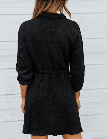 Black Tunic Shirt Dress