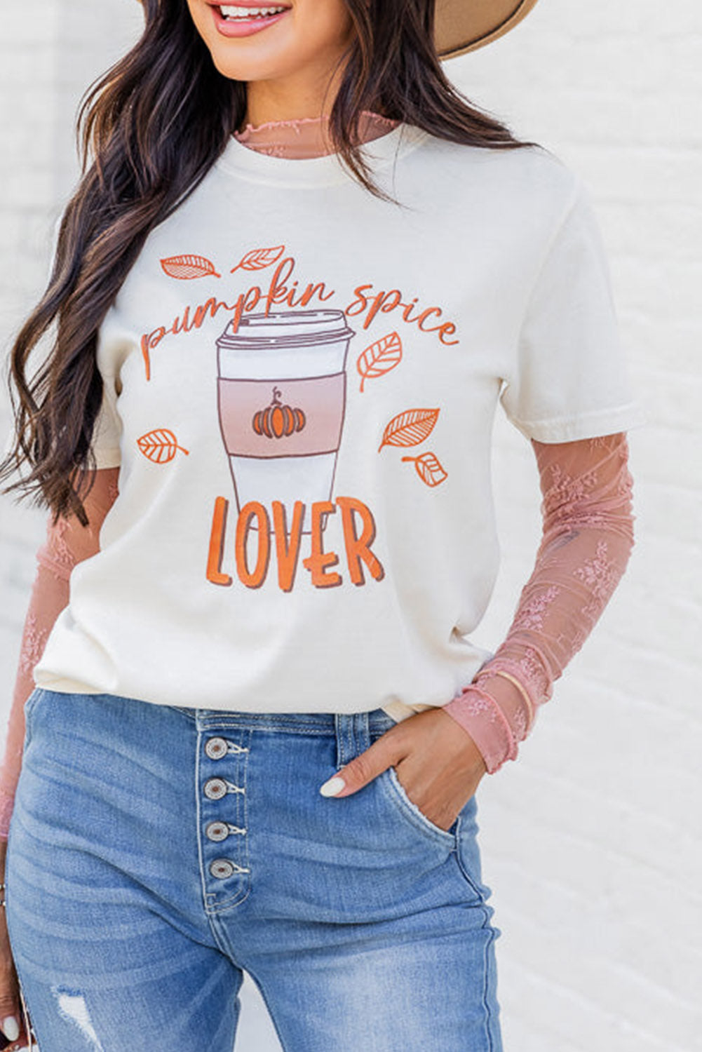 White Pumpkin Spice Lover Graphic Tee