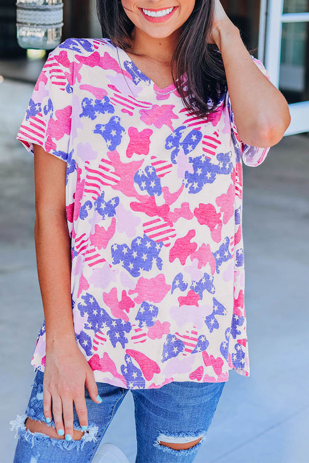 American Flag Camo Tee